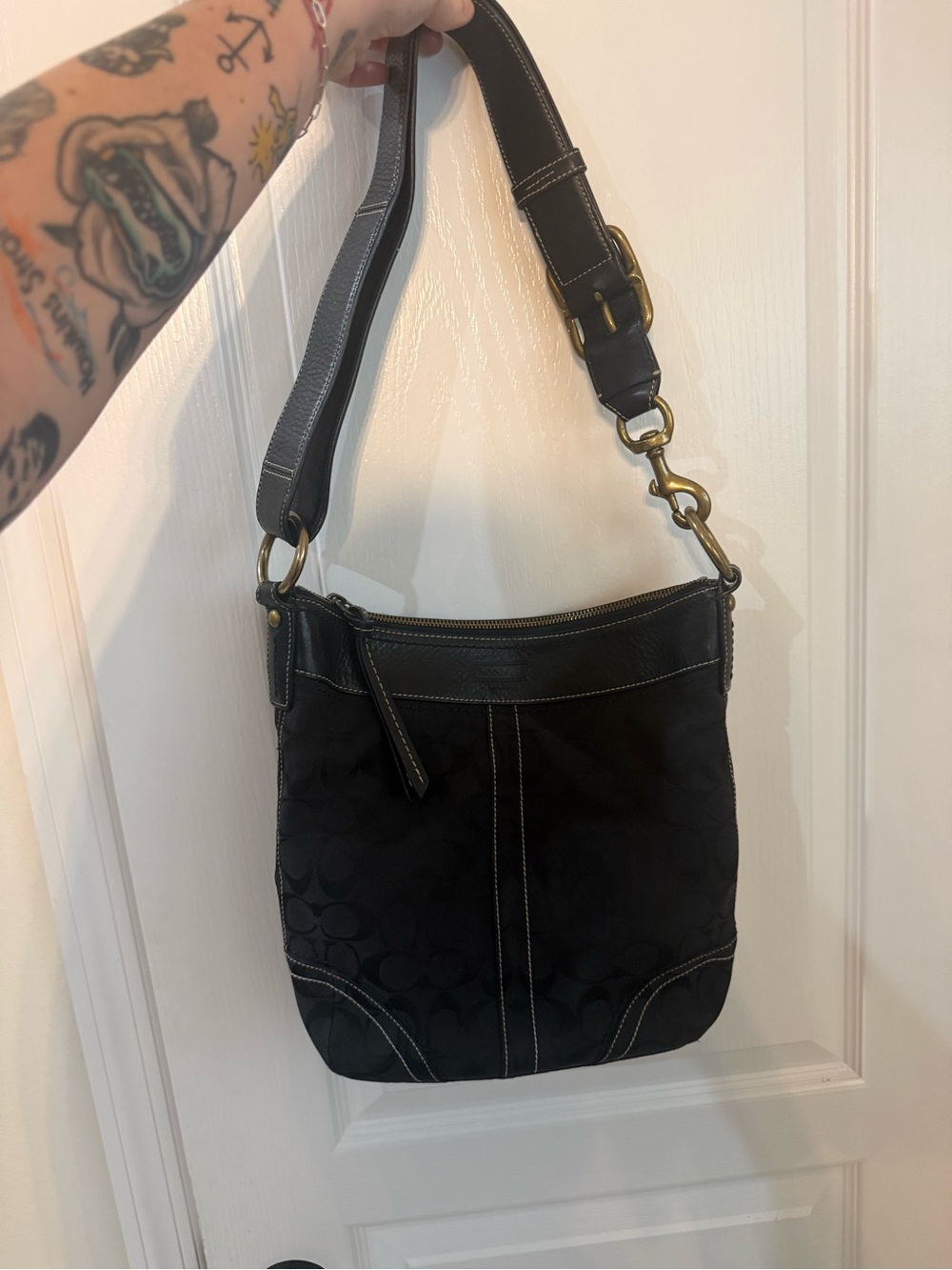 Coach 10403 Legacy Messenger Black Signature C Canvas Shoulder Bag